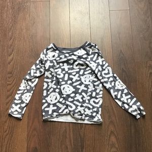 Old navy girls grey and white long sleeve size 8